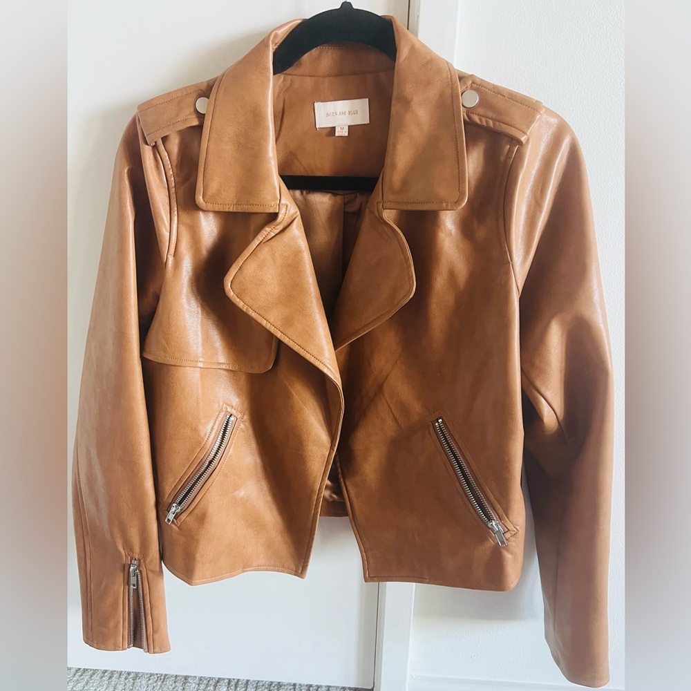 NWOT Skies are Blue Vegan Leather Moto Jacket